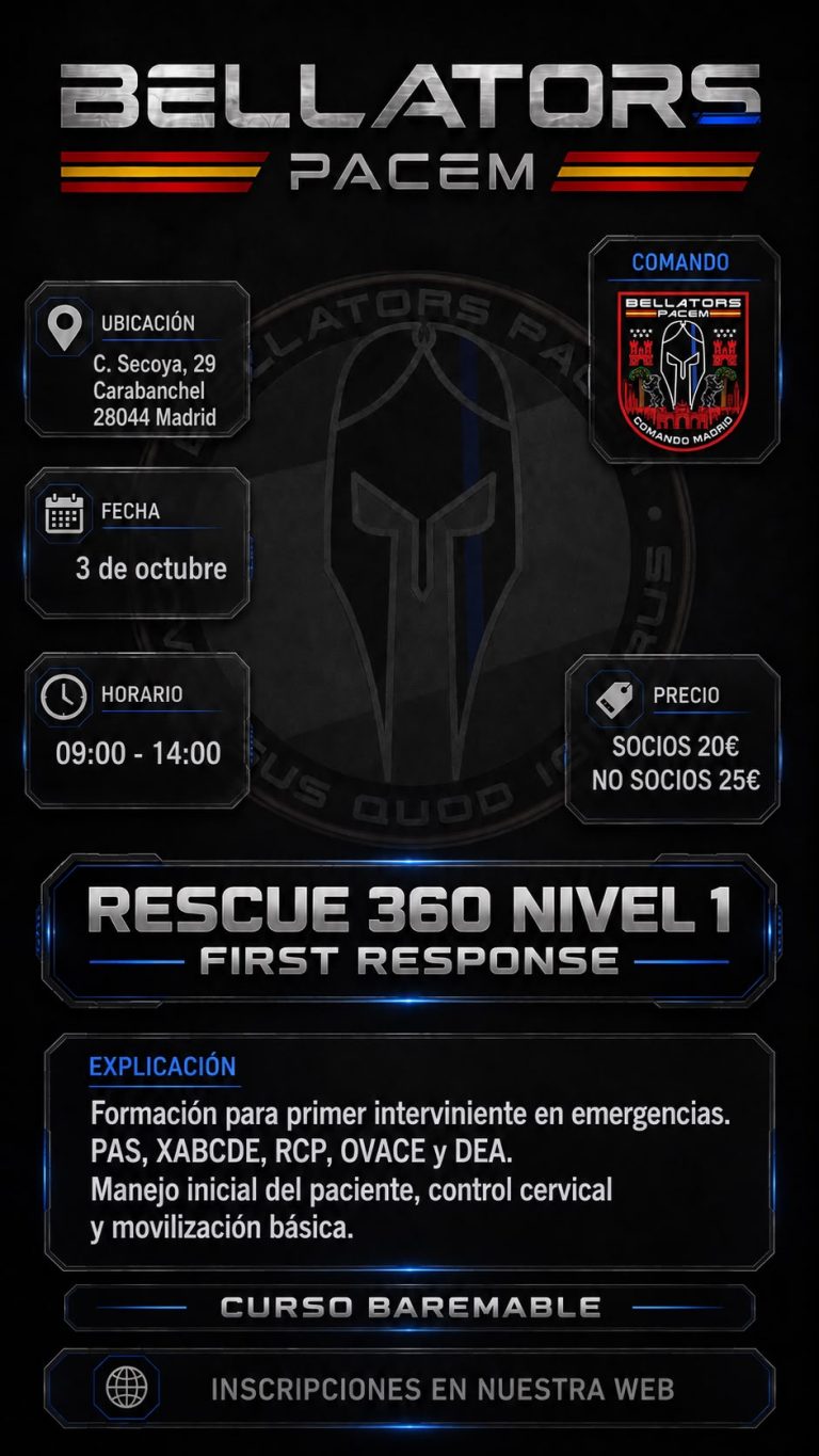 RESCUE 360 NIVEL 1 – FIRST RESPONSE (MADRID)