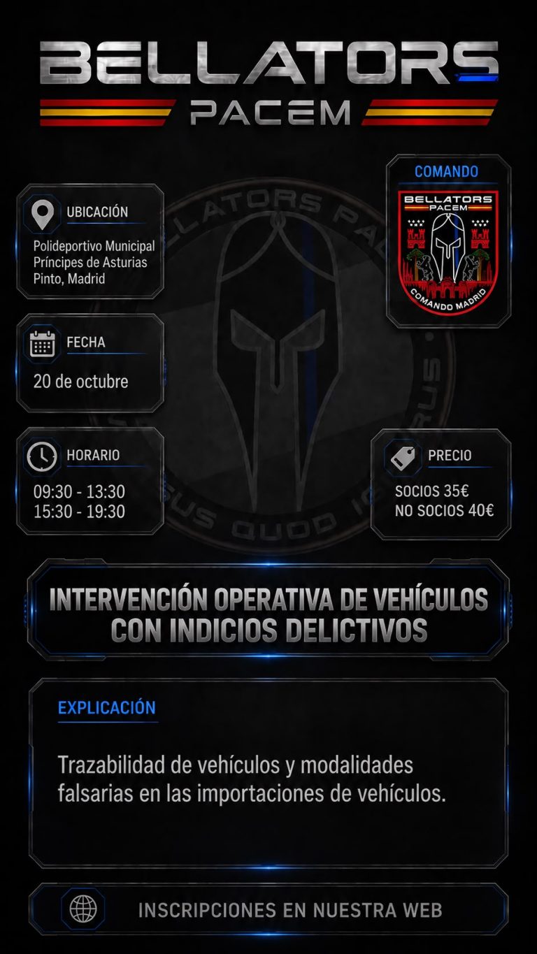 INTERVENCIÓN OPERATIVA DE VEHÍCULOS CON INDICIOS DELICTIVOS (MADRID)